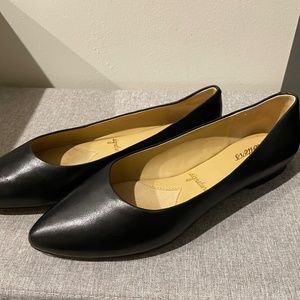 Trotters black flats, size 9